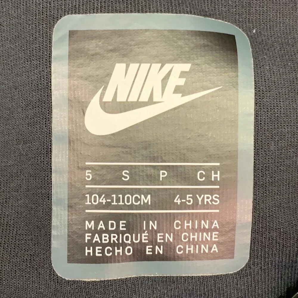 Nike Kids‎ Tech Fleece Full Zip Long Sleeve Hoodie Sweatshirt Size 4-5Y